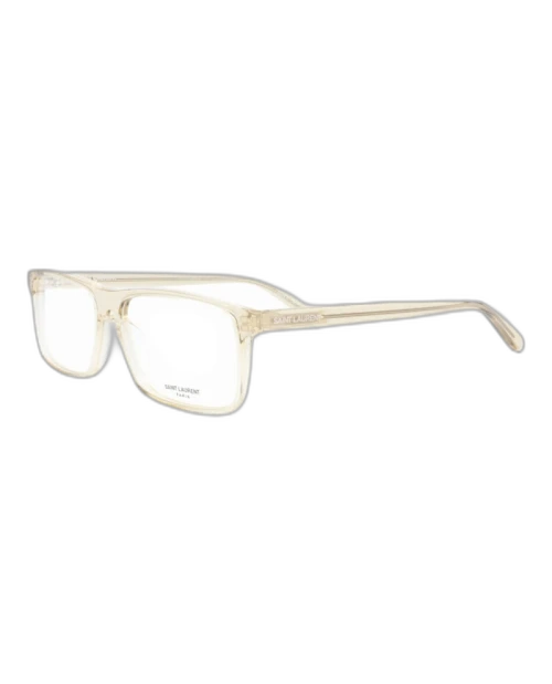 Saint Laurent Square Eyeglasses Yellow/Yellow/Transparent (SL483-30011681-006)
