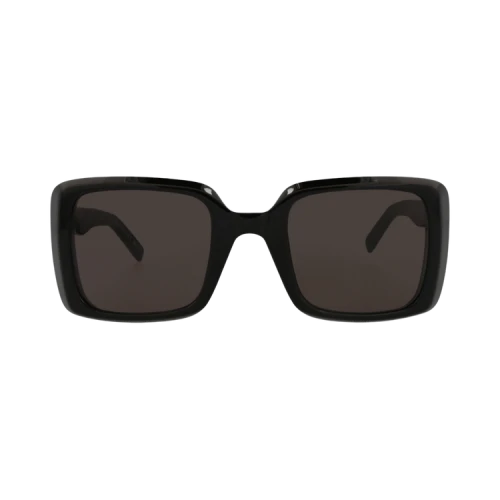 Saint Laurent Sunglasses Square-Frame Acetate Black Black Black (SL497-30011872-001)