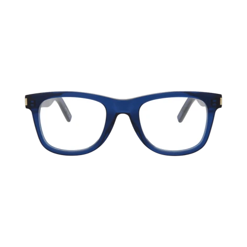 Saint Laurent Square-Frame Acetate Optical Frames 'Shiny Transparent Blue'