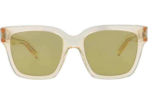 Saint Laurent Square-Frame Acetate Sunglasses Yellow/Yellow/Green (SL507-30013052-005)