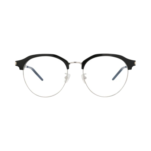 Saint Laurent Photochromic Round-Frame Acetate Optical Frames 'Black Silver Transparent'