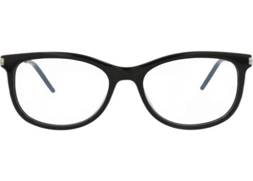 Saint Laurent Round-Frame Acetate Optical Frames Black Silver Transparent (SL513-30013056-001)
