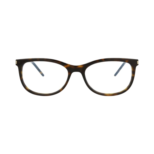 Saint Laurent Round-Frame Acetate Optical Frames Havana Silver Transparent (SL513-30013056-002)