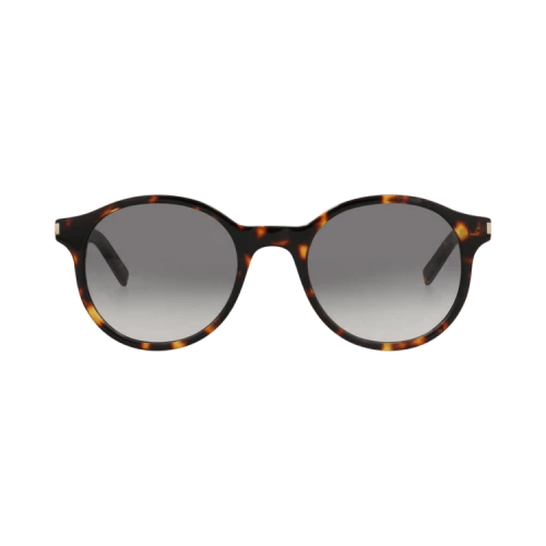 Saint Laurent Round-Frame Acetate Sunglasses Havana Havana Grey (SL521-30013043-004)