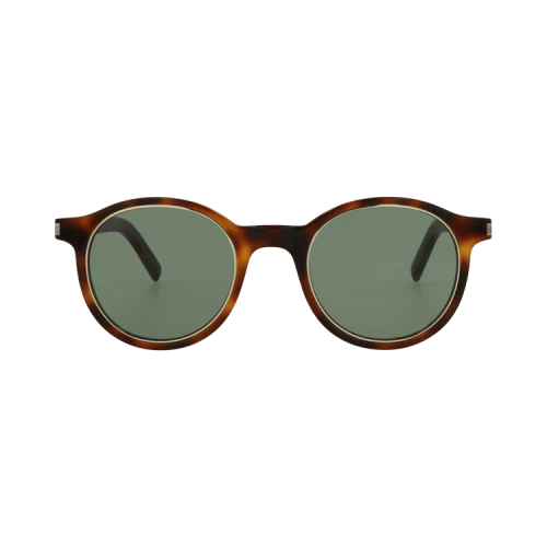 Saint Laurent Round-Frame Acetate Sunglasses 'Havana Havana Green'