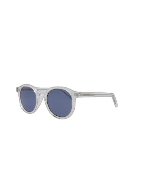 Saint Laurent Round Sunglasses Crystal/Crystal/Blue (SL521RIM-30013255-004)