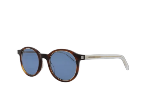 Saint Laurent Round Oval Sunglasses Havana/Crystal/Blue (SL521RIM-30013255-008)
