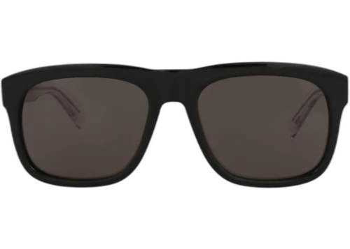 Saint Laurent Square-Frame Acetate Sunglasses Black/Crystal/Black (SL558-30013781-001)
