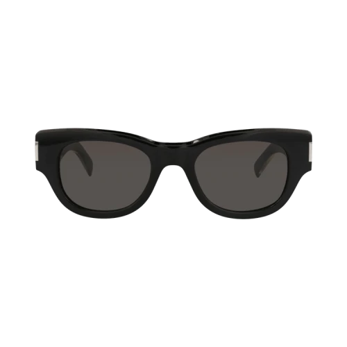Saint Laurent Cat Eye-Frame Recycled Acetate Sunglasses BLACK CRYSTAL GREY (SL573-30014070-001)