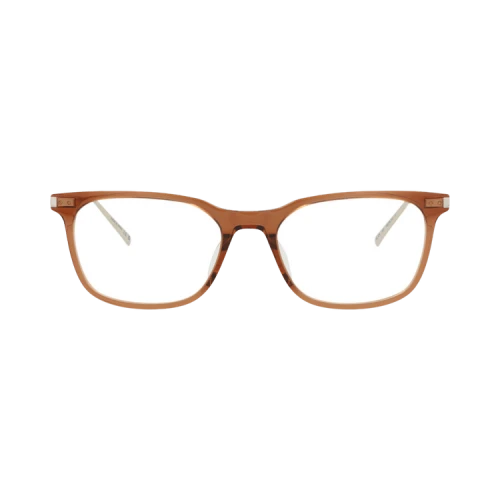 Saint Laurent Square-Frame Recycled Acetate Optical Frames 'Brown Gold Transparent'