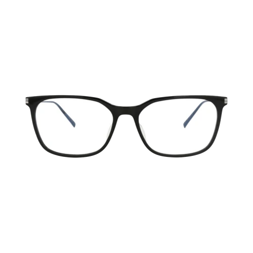 Saint Laurent Square-Frame Recycled Acetate Optical Frames 'Black Black Transparent'