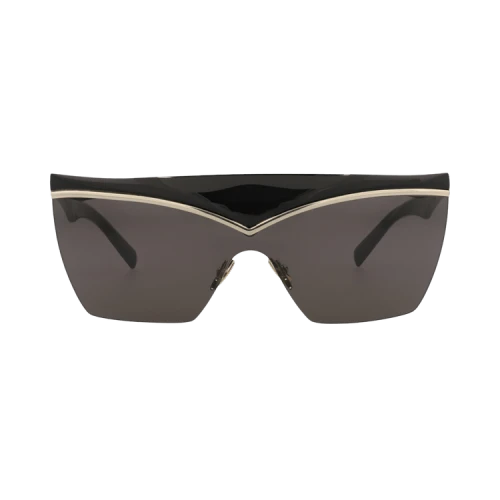 Saint Laurent Shield-Frame Injection Sunglasses Black Black Black (SL614MASK-30014960-001)