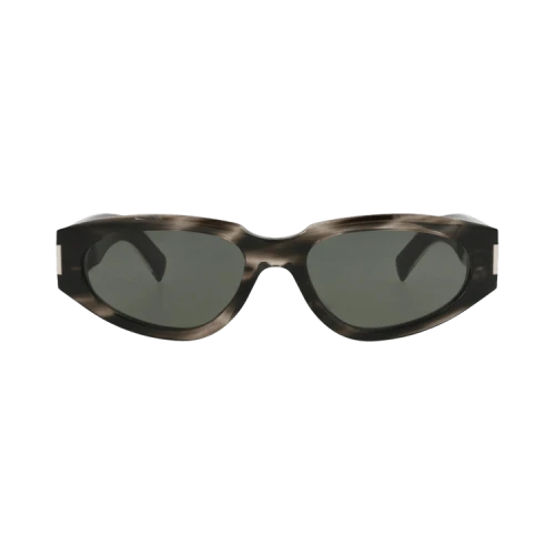 Saint Laurent Round-Frame Recycled Acetate Sunglasses 'Havana Crystal Grey'