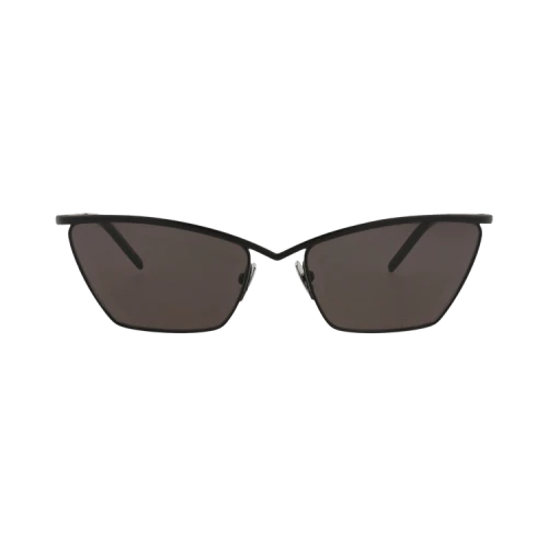 Saint Laurent Cat Eye-Frame Metal Sunglasses Black Black Grey (SL637-30014745-001)