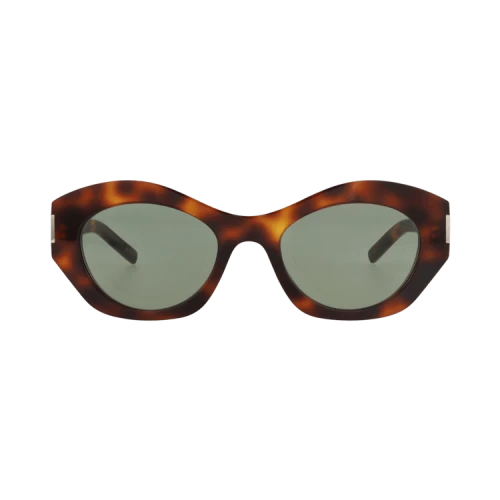 Saint Laurent Cat Eye-Frame Recycled Acetate Sunglasses 'Havana Havana Green'