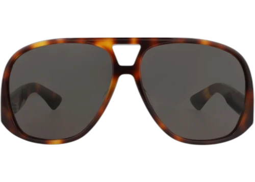 Saint Laurent Aviator-Frame Recycled Acetate Sunglasses Havana Havana Black (SL652FSOLA-30015647-002)