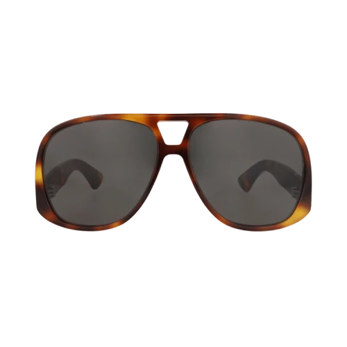 Saint Laurent Aviator-Frame Recycled Acetate Sunglasses 'Havana Havana Grey'