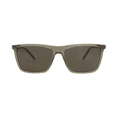 Saint Laurent Square-Frame Recycled Acetate Sunglasses 'Brown Brown Grey'