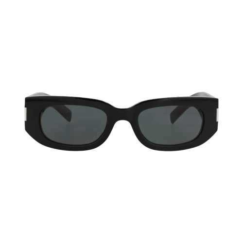 Saint Laurent Round-Frame Recycled Acetate Sunglasses Black Black Black (SL697-30015342-001)