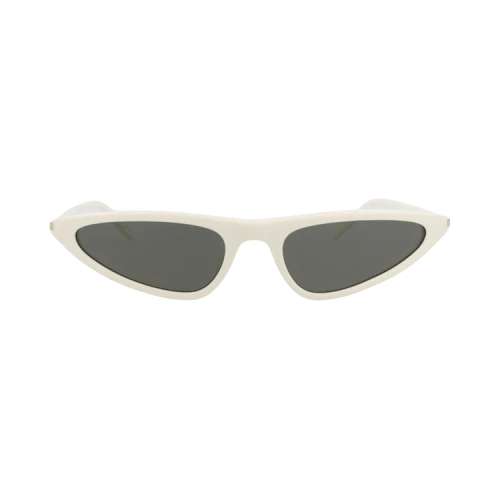 Saint Laurent Cat Eye-Frame Recycled Acetate Sunglasses White White Grey (SL703-30015705-003)