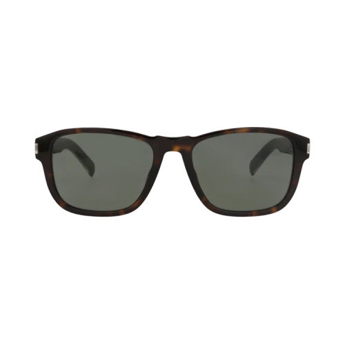 Saint Laurent Square-Frame Recycled Acetate Sunglasses 'Havana Crystal Grey'