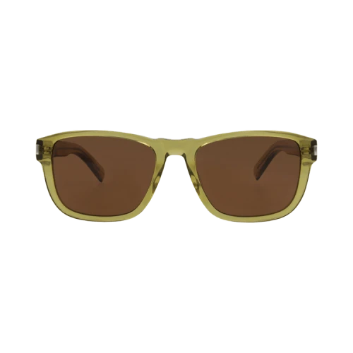 Saint Laurent Square-Frame Recycled Acetate Sunglasses Green Green Brown (SL710-30015795-005)