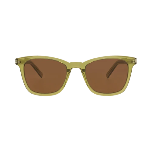 Saint Laurent Square-Frame Recycled Acetate Sunglasses Green Green Brown (SL716SLIM-30015807-004)
