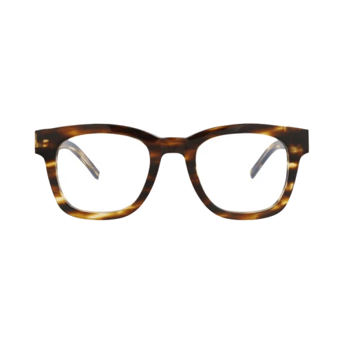 Saint Laurent Square-Frame Recycled Acetate Optical Frames 'Havana Havana Transparent'