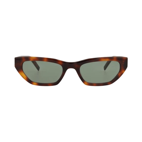 Saint Laurent Cat Eye-Frame Recycled Acetate Sunglasses Havana Havana Green (SLM126-30014752-003)