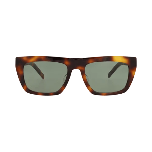Saint Laurent Square-Frame Recycled Acetate Sunglasses Havana Havana Green (SLM131F-30015350-003)