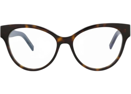 Saint Laurent Cat Eye-Frame Acetate Optical Frames Havana Havana Transparent (SLM34-30006106-004)