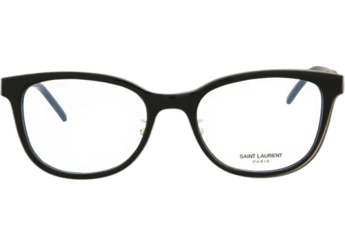 Saint Laurent Round-Frame Acetate Optical Frames Black Gold Transparent (SLM76J-30009956-002)