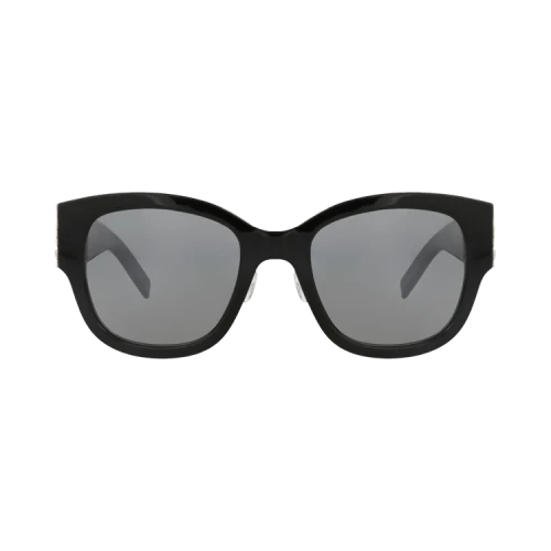 Saint Laurent Cat Eye-Frame Acetate Sunglasses 'Black Black Silver'