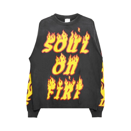 SAINT Mxxxxxx Soul On Fire Long-Sleeve T-Shirt 'Black'