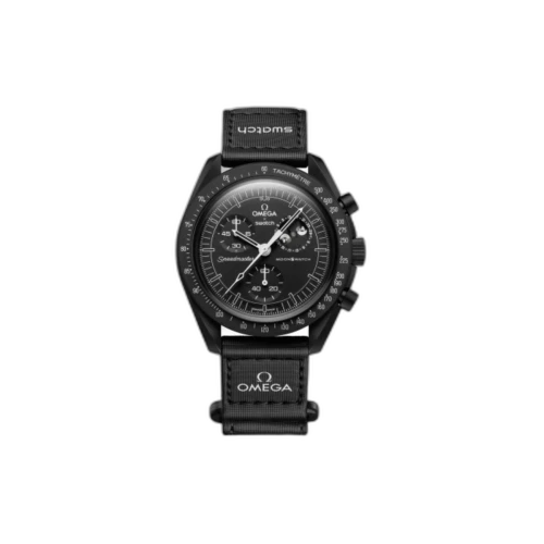 Swatch x Omega Bioceramic Moonswatch Mission To Moonphase Snoopy Black
