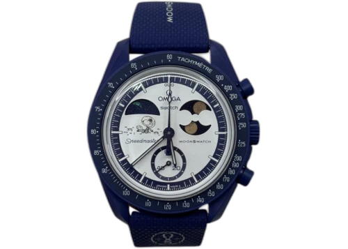 Swatch x Omega Bioceramic Moonswatch Mission To Earthphase Moonshine Snoopy Gold (Corn Moon) SO33N702L