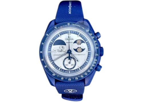 Swatch x Omega Bioceramic Moonswatch Mission To Earthphase Moonshine Snoopy Gold (Hunters Moon) SO33N703L