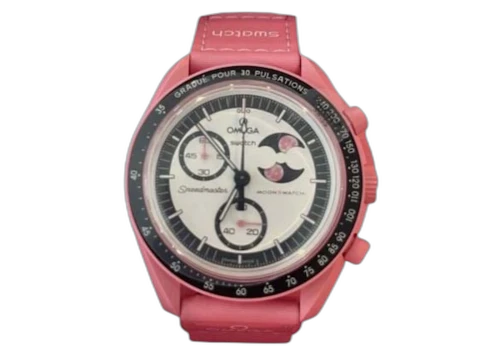 Swatch x Omega Bioceramic Moonswatch Mission to the Pink Moon SO33P700