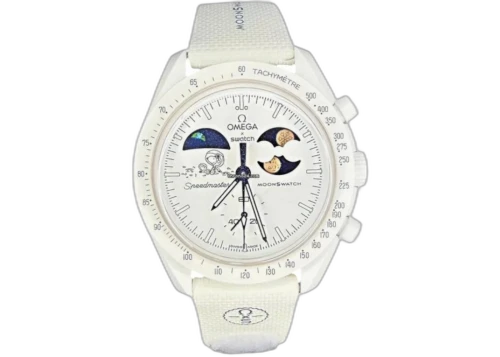Swatch x Omega Bioceramic Mission To Earthphase Moonshine Gold "Cold Moon" SO33W701L