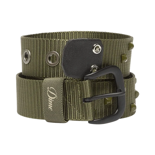 Dime Studded Belt 'Army Green'