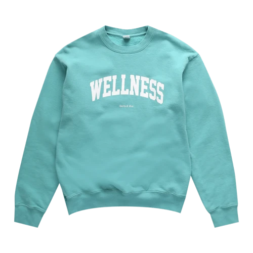 Sporty & Rich Wellness Ivy Crew 'Faded Teal/White'