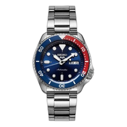 SEIKO No. 5 Sports Mechanical Watch Red Blue