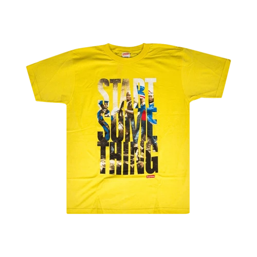 Supreme Start Something T-Shirt 'Yellow'