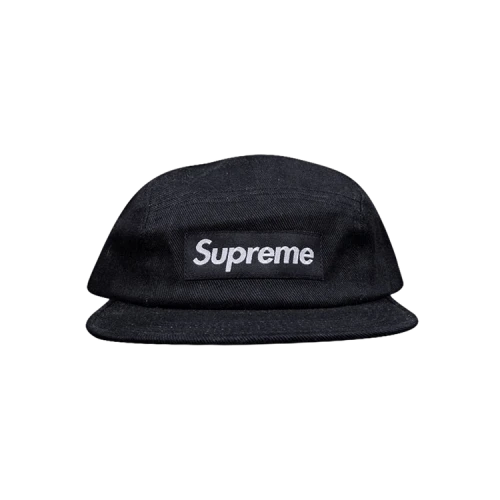 Supreme Dyed Denim Camp Cap 'Black'