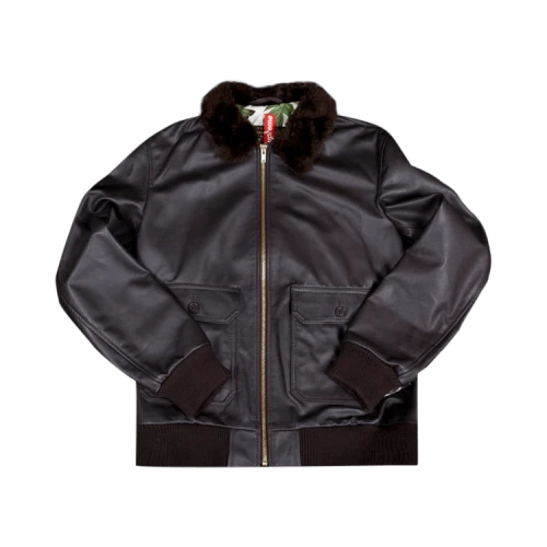 Supreme x Schott Leather Flight Jacket 'Brown'