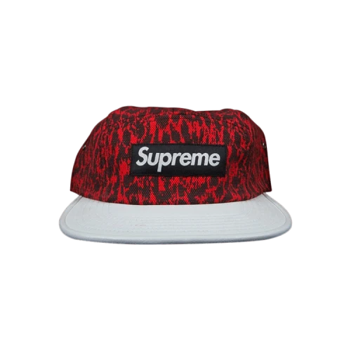Supreme Leopard Camp Cap 'Red'