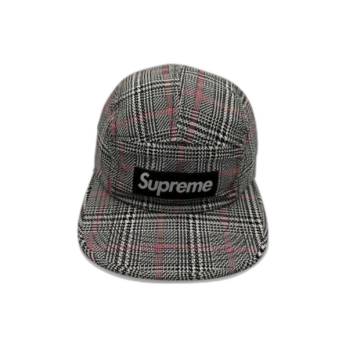 Supreme Mod Plaid Camp Cap 'Black'