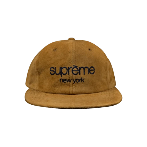 Supreme Suede Classic Logo 6 Panel Cap 'Tan'