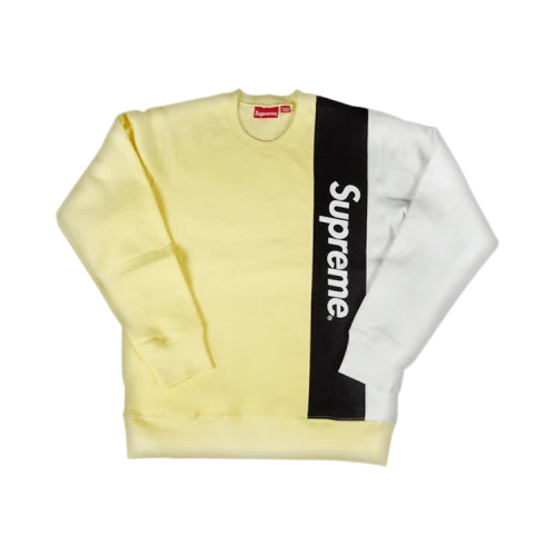 Supreme Panelled Crewneck 'Yellow'