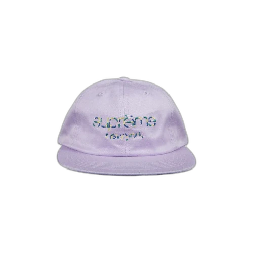 Supreme Multicolor Twill Classic Logo 6-Panel Cap 'Lavender'